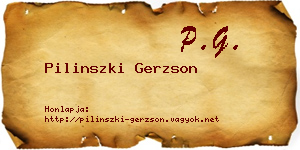 Pilinszki Gerzson névjegykártya